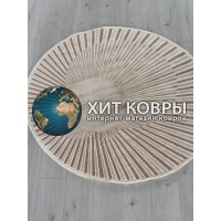 Турецкий ковер Safir 00837 Бежевый-коричневый круг